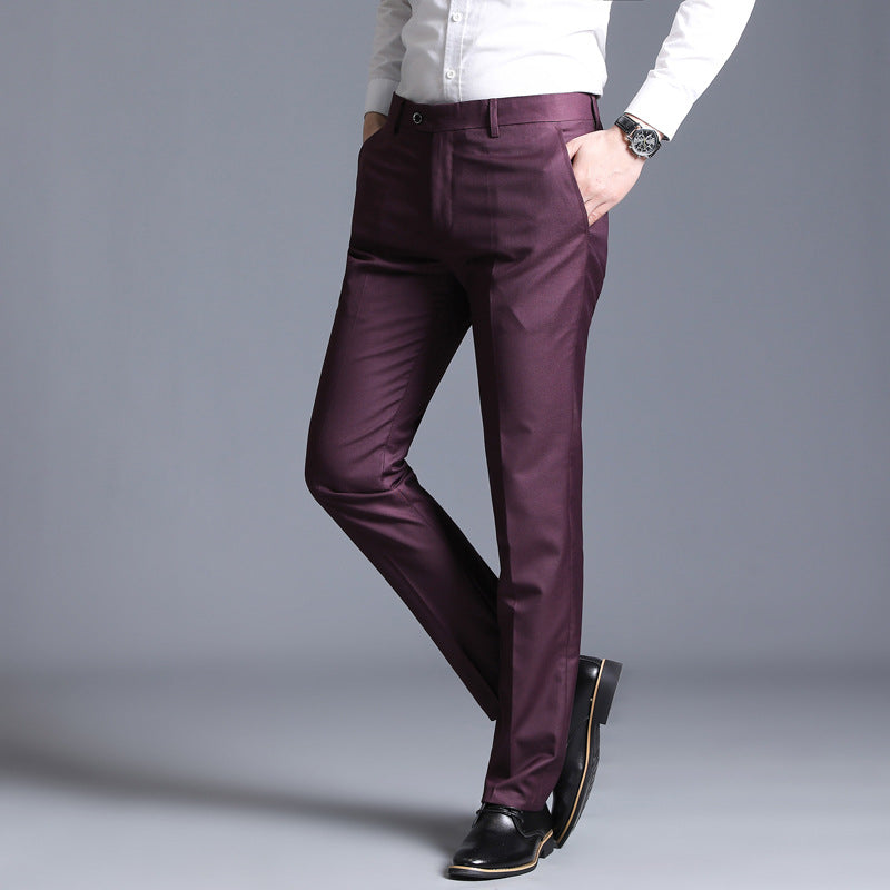 Korean Business Casual Straight-Leg Suit Trousers