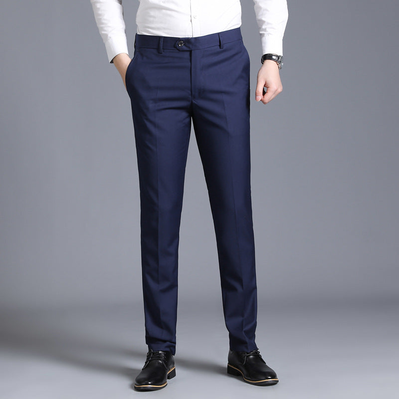 Korean Business Casual Straight-Leg Suit Trousers