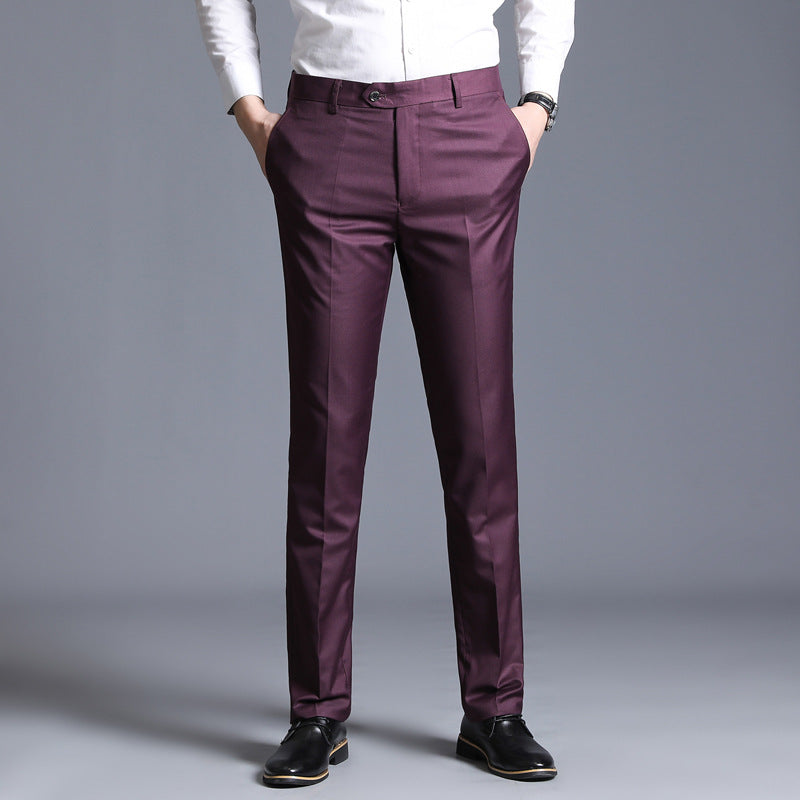 Korean Business Casual Straight-Leg Suit Trousers