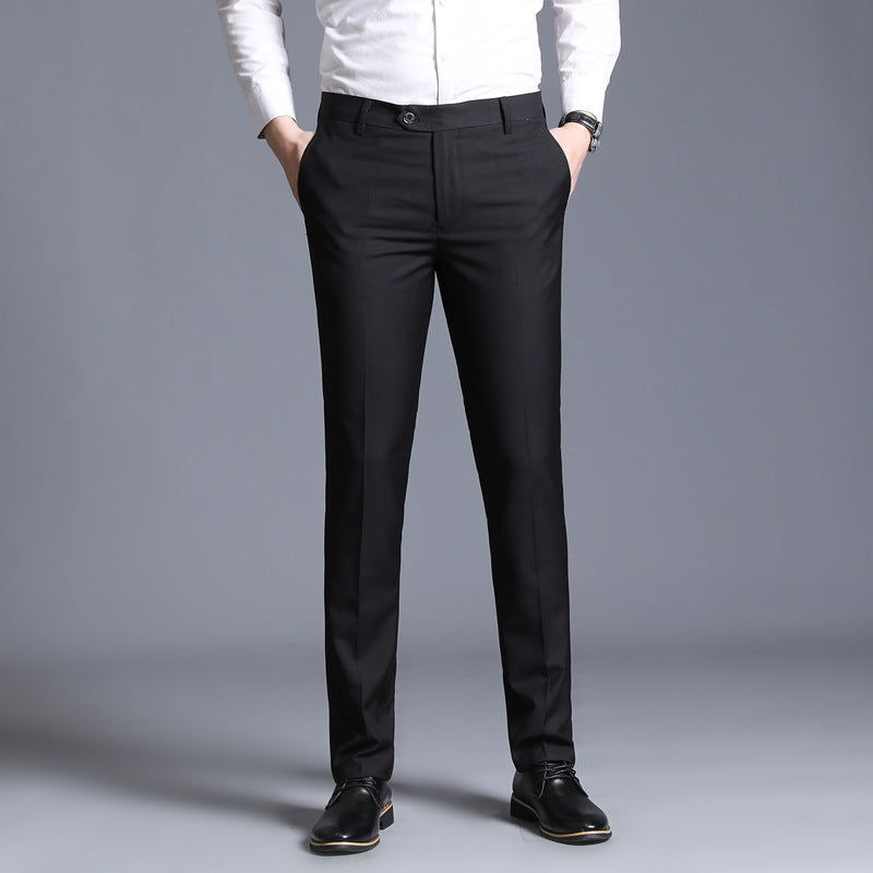 Korean Business Casual Straight-Leg Suit Trousers