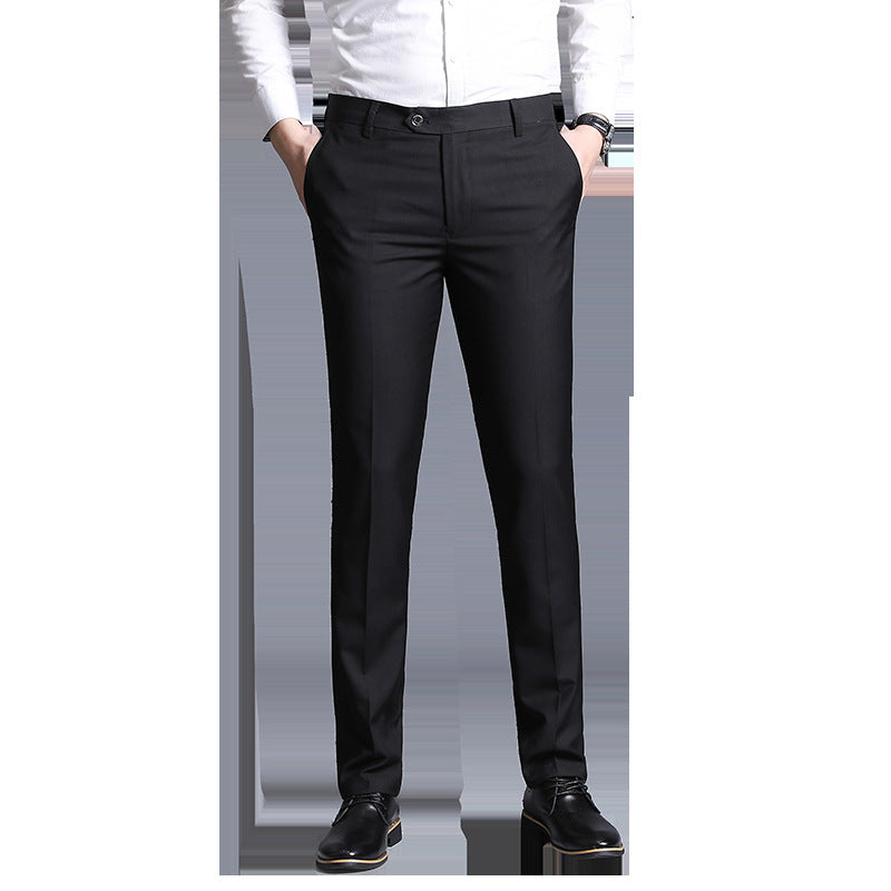 Korean Business Casual Straight-Leg Suit Trousers