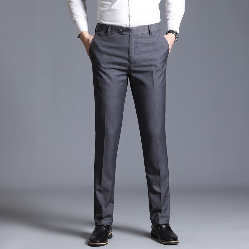 Korean Business Casual Straight-Leg Suit Trousers