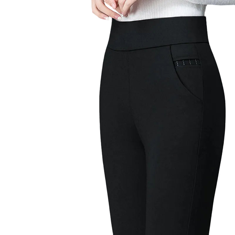 Elastic Waist Stretch Long Pants