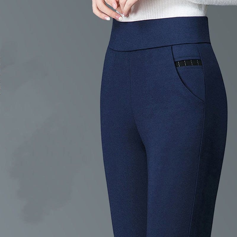 Elastic Waist Stretch Long Pants
