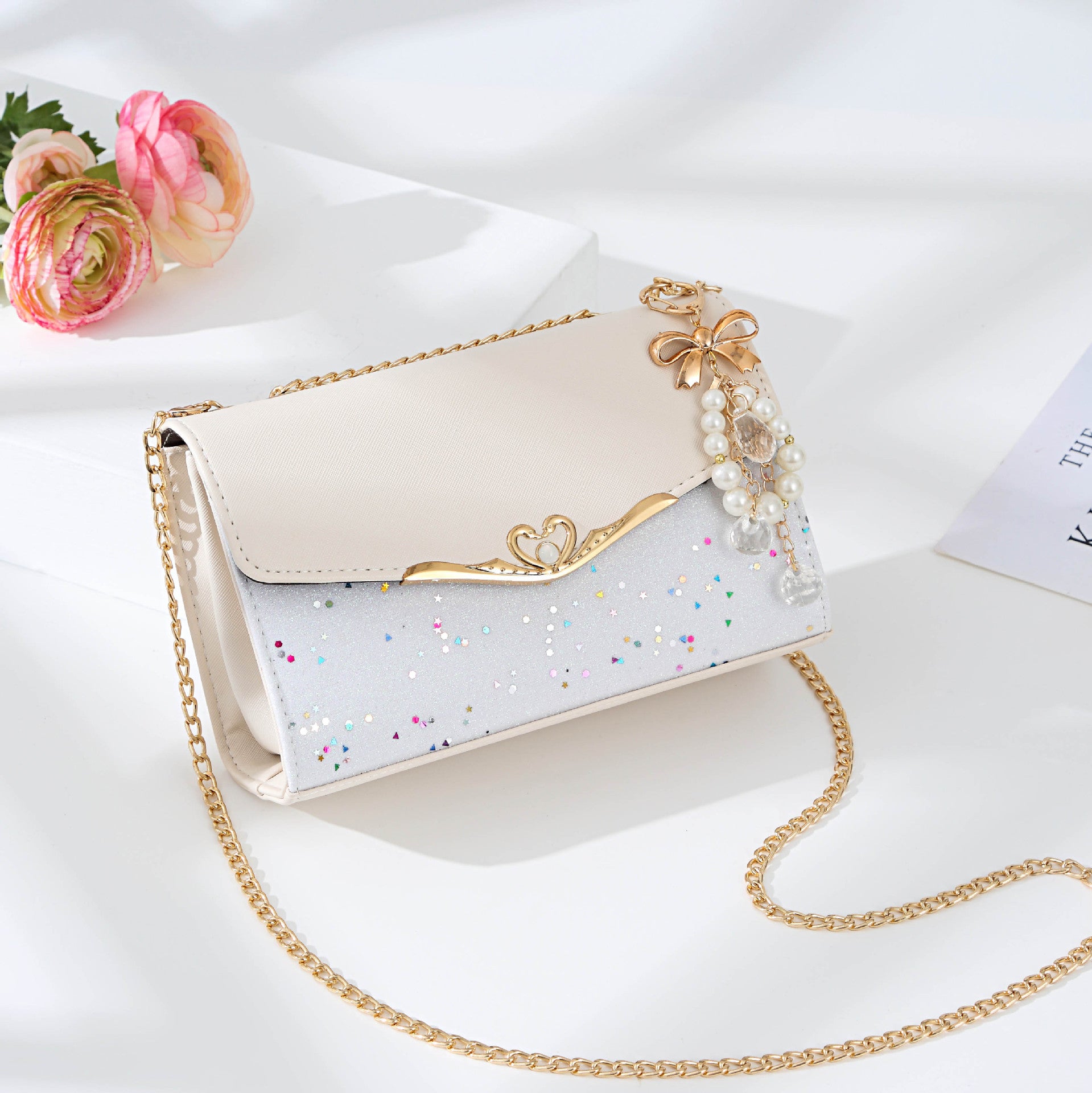 Messenger Bag Ladies Western Style Shoulder Bag Small Fragrance Chain Handbag