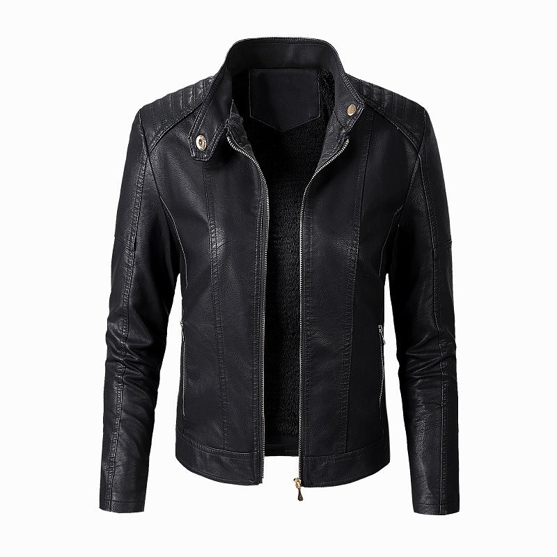 New  Leather Jackets Plus Velvet