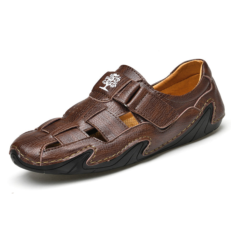 Brown Leather Toe Cap Increase Shoes