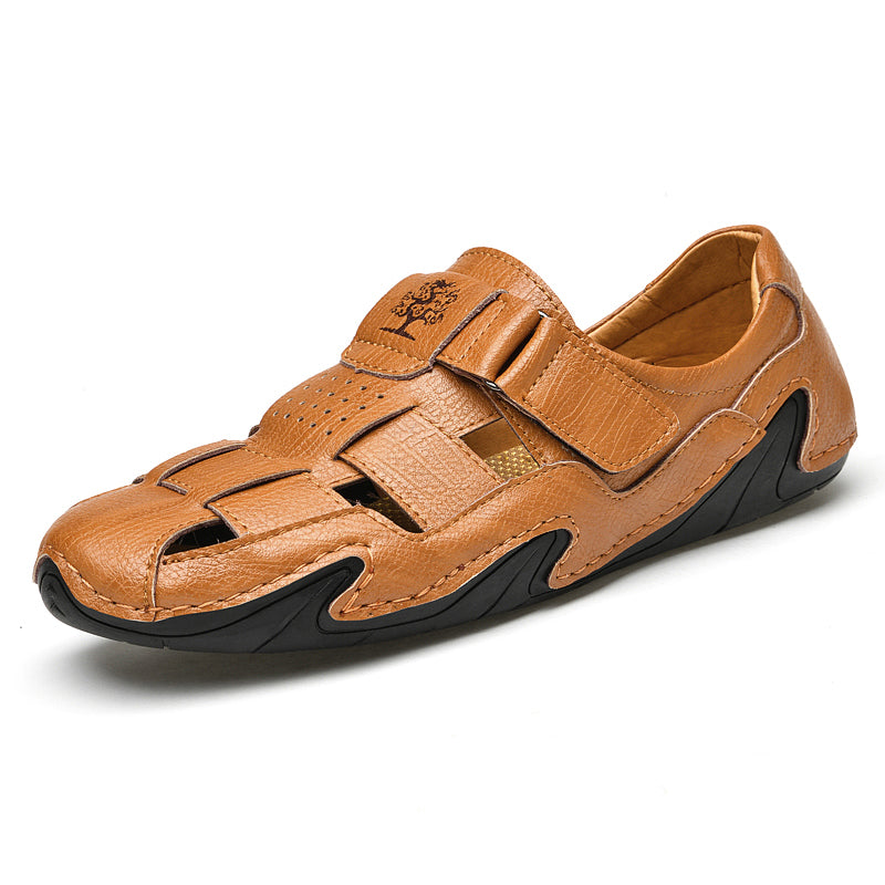 Brown Leather Toe Cap Increase Shoes
