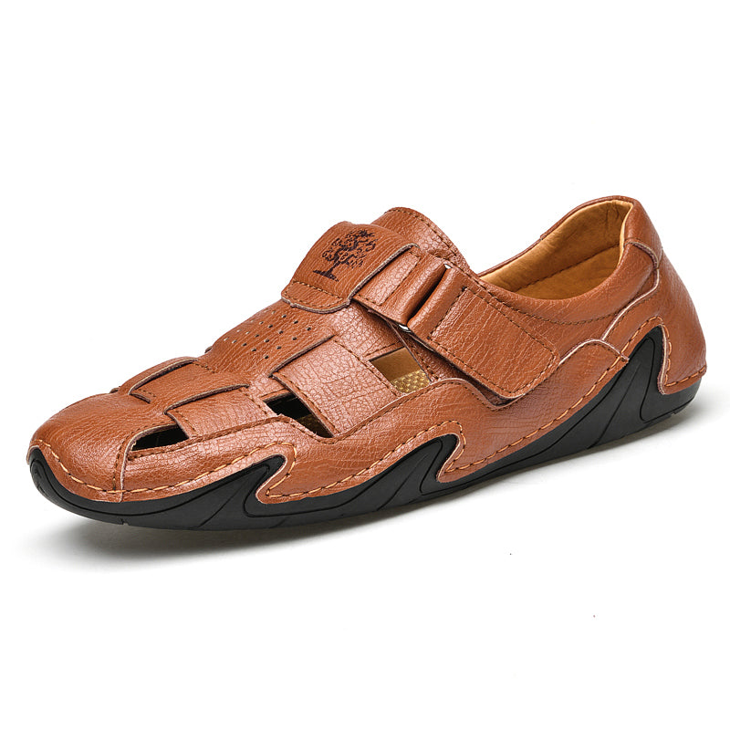 Brown Leather Toe Cap Increase Shoes
