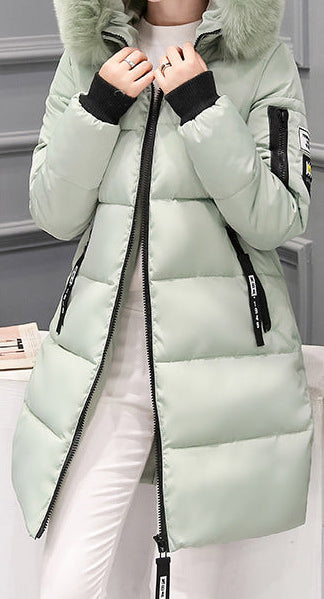Mid-Length Slim Down Padded Jacket