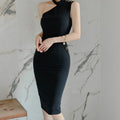 Dresses, Ladies' Body-fitting, Hanging Neck, Waist Bag, Hip Temperament, Thin One-step Skirt