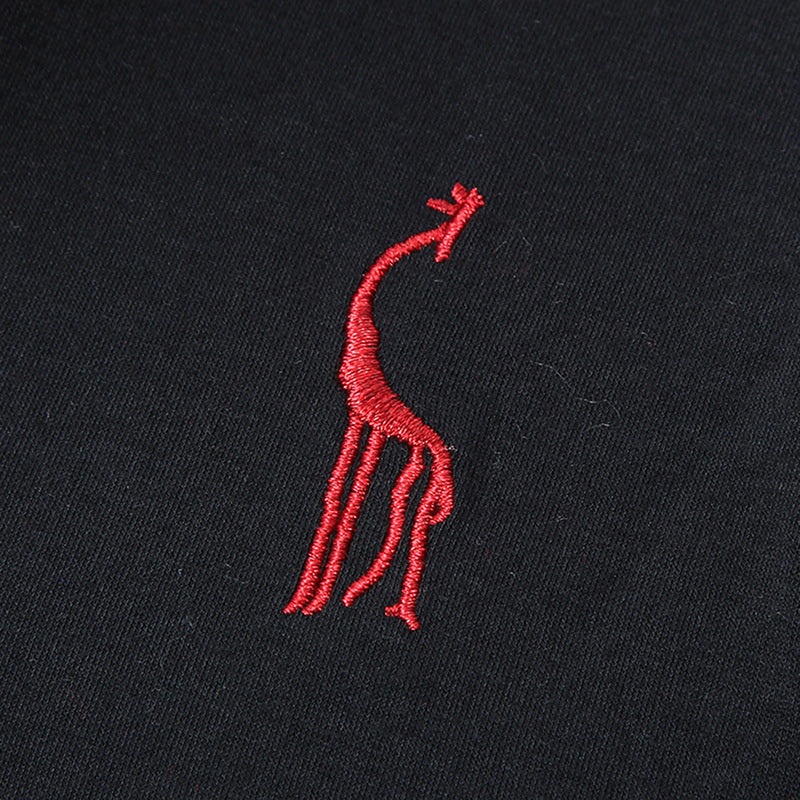 Men Short sleeve embroidery fawn sport shirt