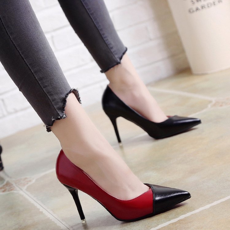 Shallow Mouth Pointed High Heels Sexy Temperament Stiletto Single Shoes