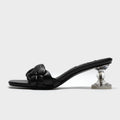 Transparent Square Toe Open-toe Sandals