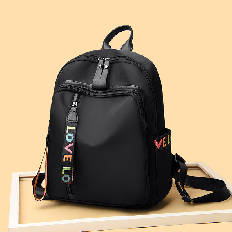 Backpack Female Korean Style Trendy Casual Fashion Student School Bag Nylon Oxford Cloth Ladies Backpack