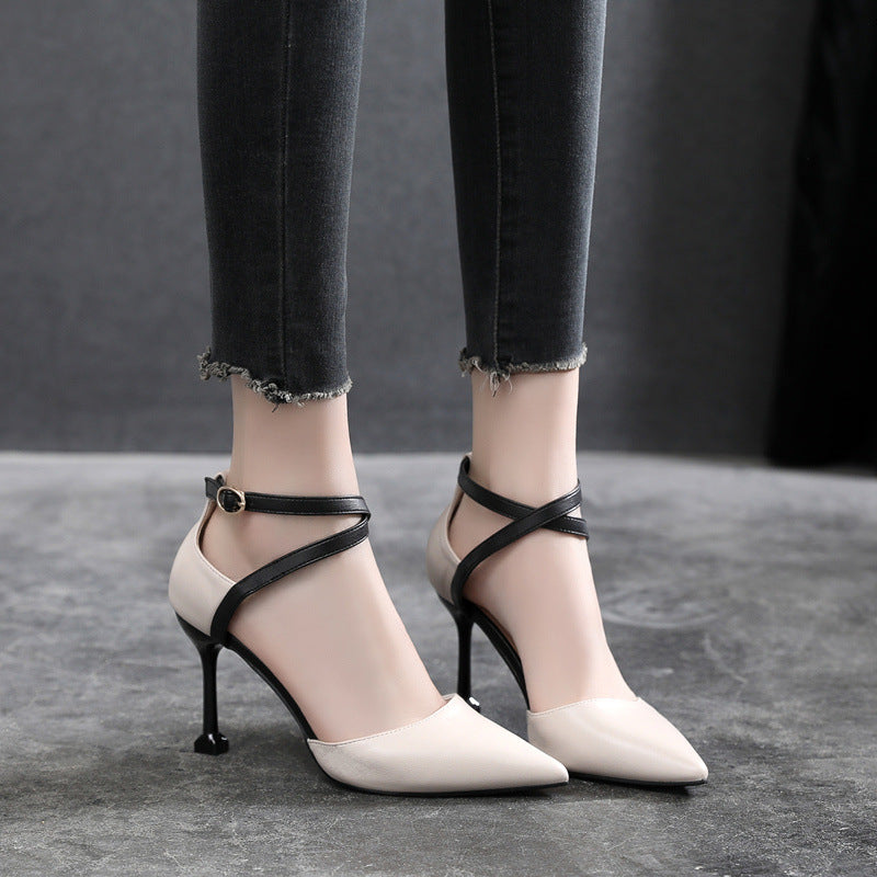 Spring And Autumn New Pointed Toe Stiletto High Heels Small Size