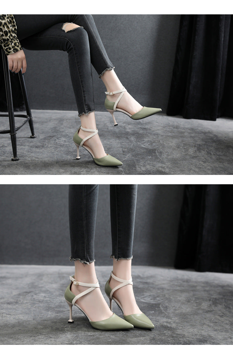 Spring And Autumn New Pointed Toe Stiletto High Heels Small Size