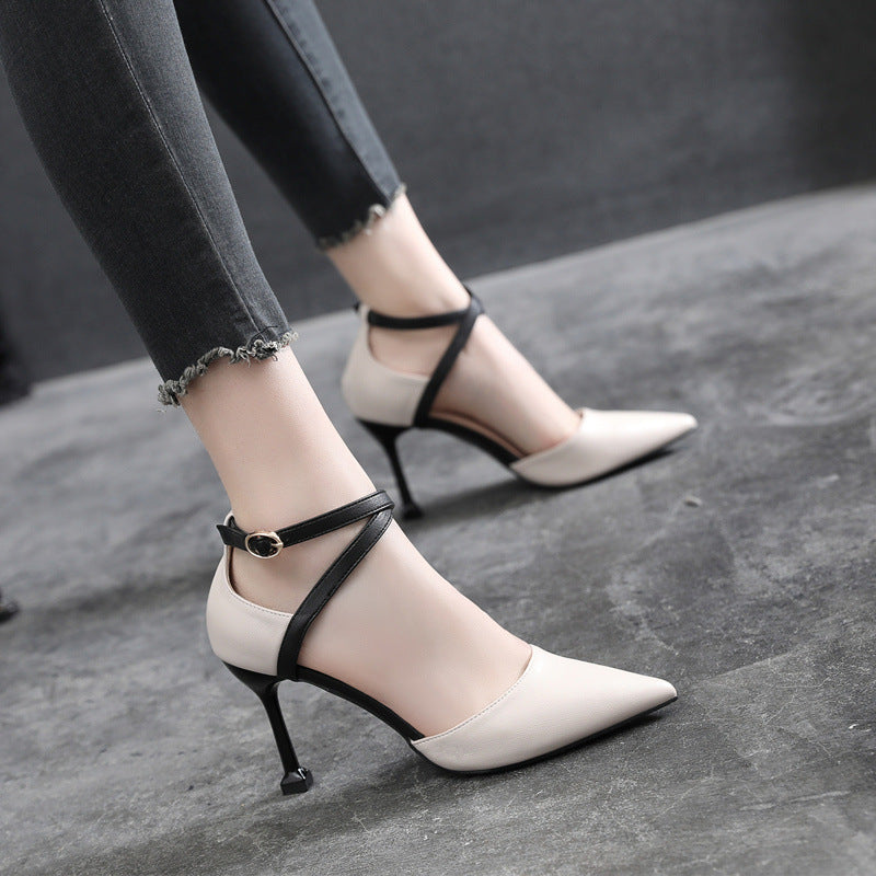 Spring And Autumn New Pointed Toe Stiletto High Heels Small Size