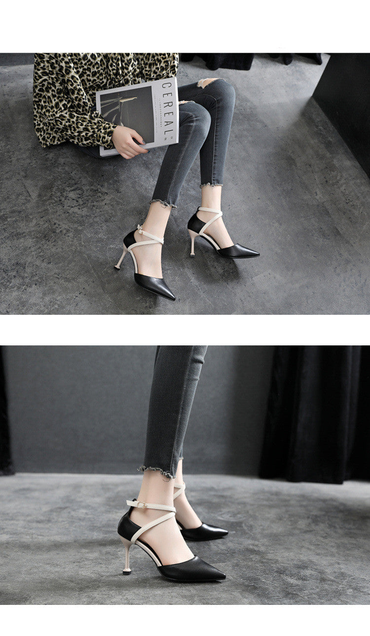 Spring And Autumn New Pointed Toe Stiletto High Heels Small Size