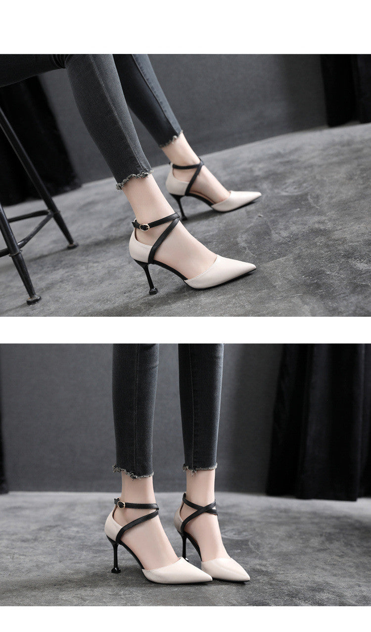 Spring And Autumn New Pointed Toe Stiletto High Heels Small Size