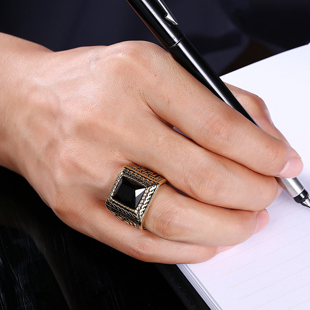 Men's stainless steel ring