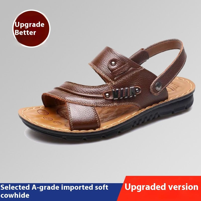 First Layer Cowhide Sandals Summer Genuine Leather