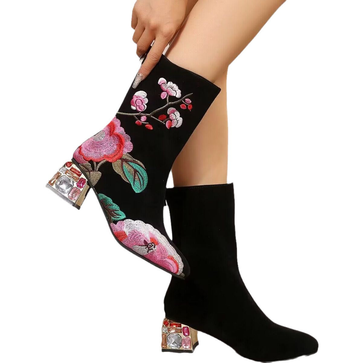 Flower Mid-calf Winter Boots