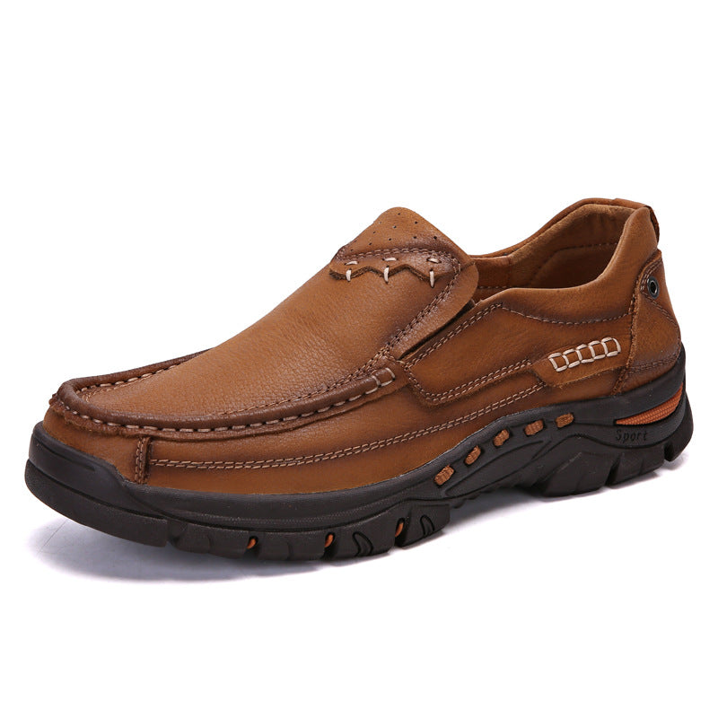 Top layer leather business casual shoes