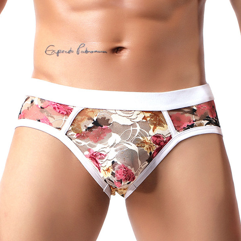 Ice silk transparent lace shorts