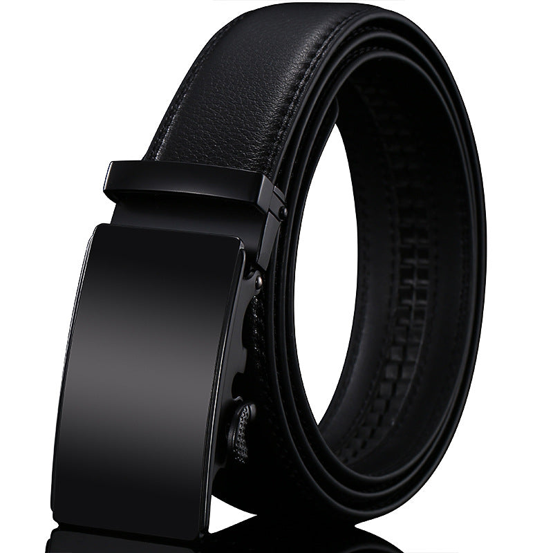 Mens Genuine Leather Belt With Automatic Buckle