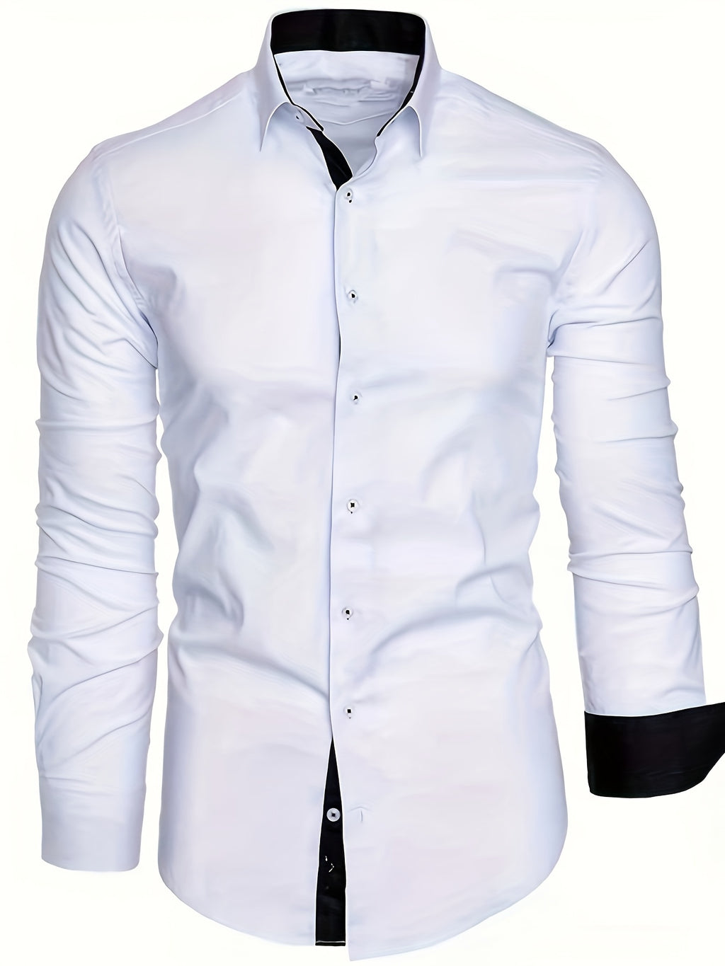 A Cool And Casual Long-sleeved Shirt In Contrasting Colors For A Teenage Man