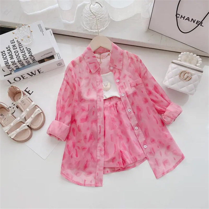 Coat Shirt Shorts Two-piece Set