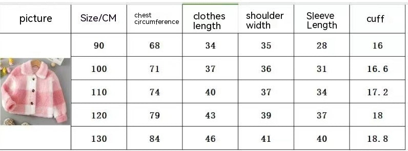 Plaid Single-breasted Long Sleeve  Velvet Coat