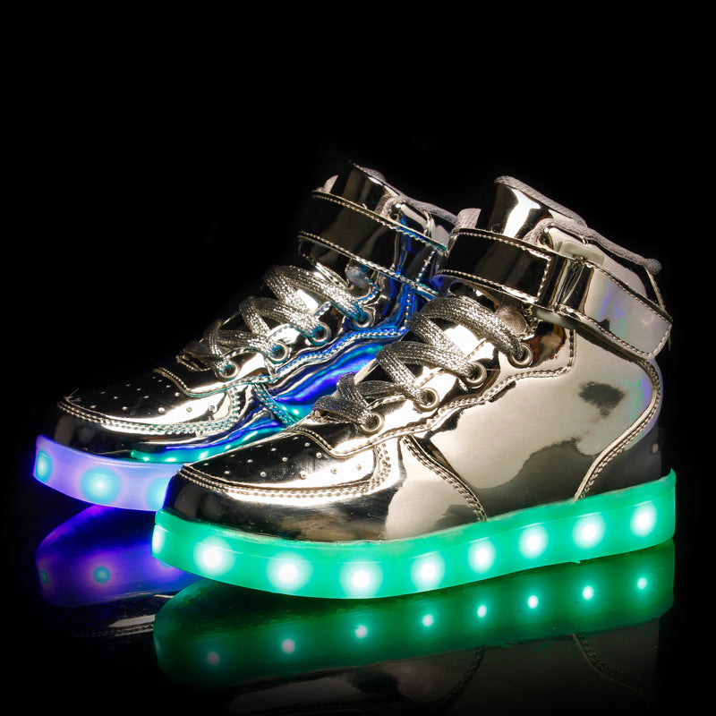 Casual High-top Charging Light Up Shoes