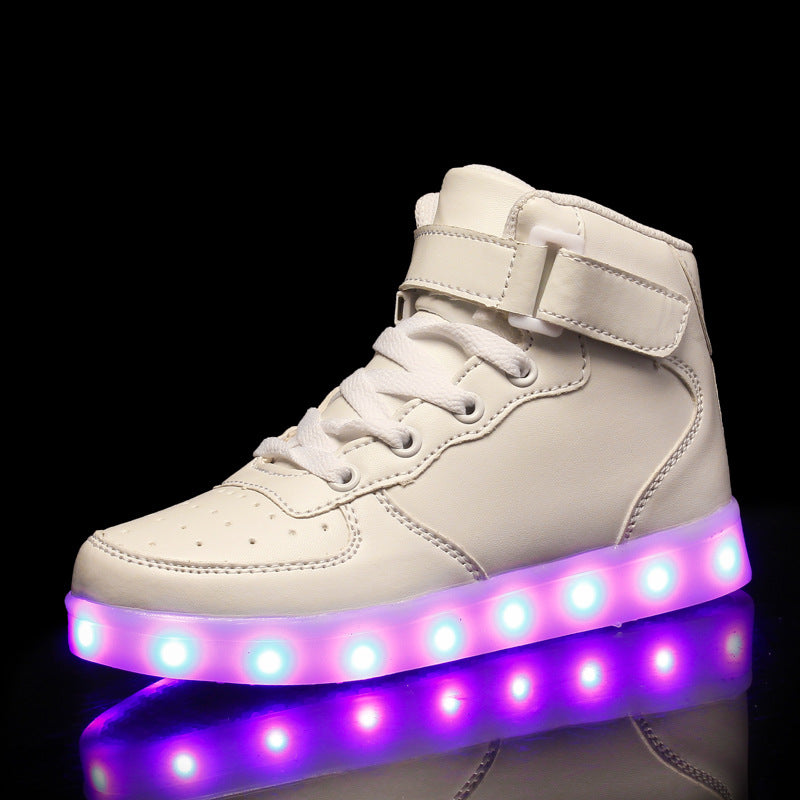 Casual High-top Charging Light Up Shoes