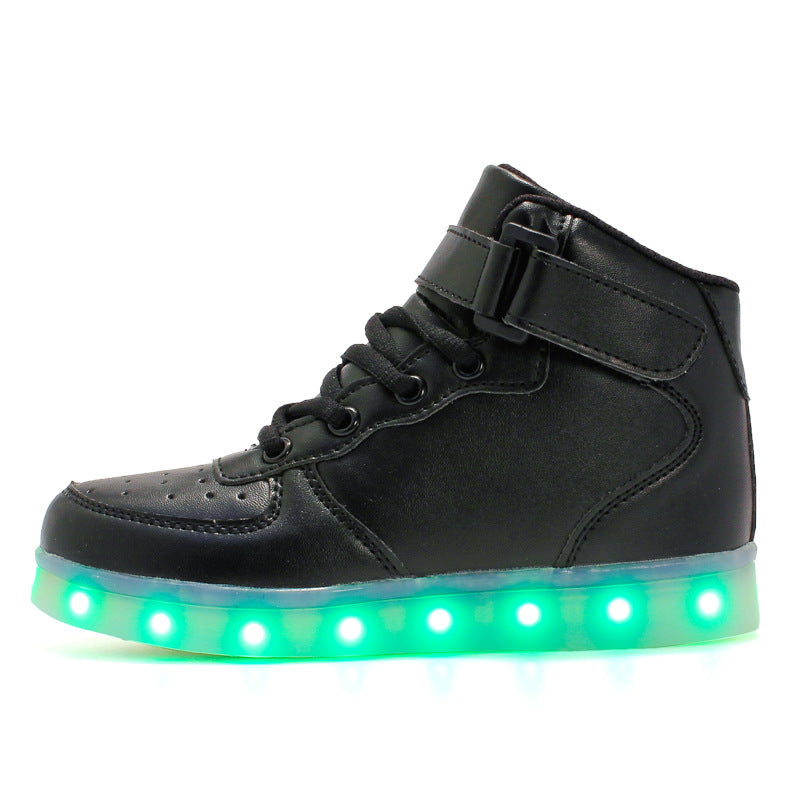 Casual High-top Charging Light Up Shoes