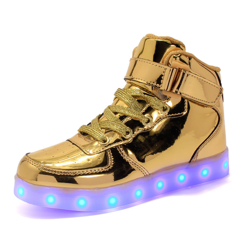 Casual High-top Charging Light Up Shoes
