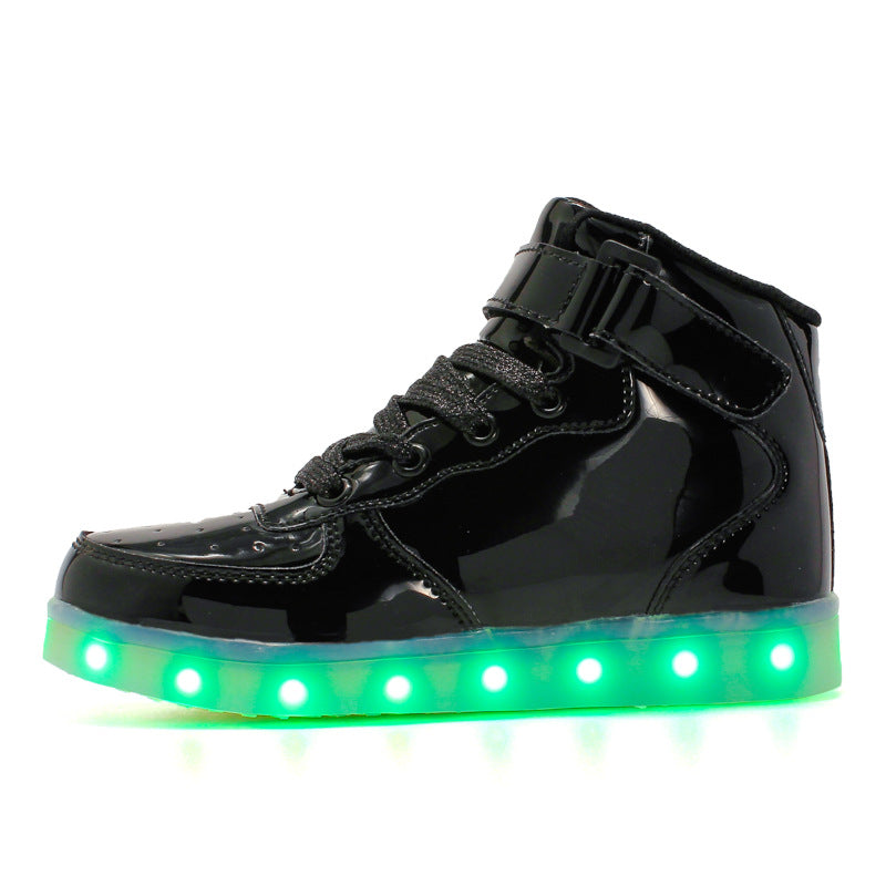 Casual High-top Charging Light Up Shoes