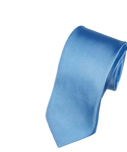 8cm Black Hand-tied Plain Suit Tie