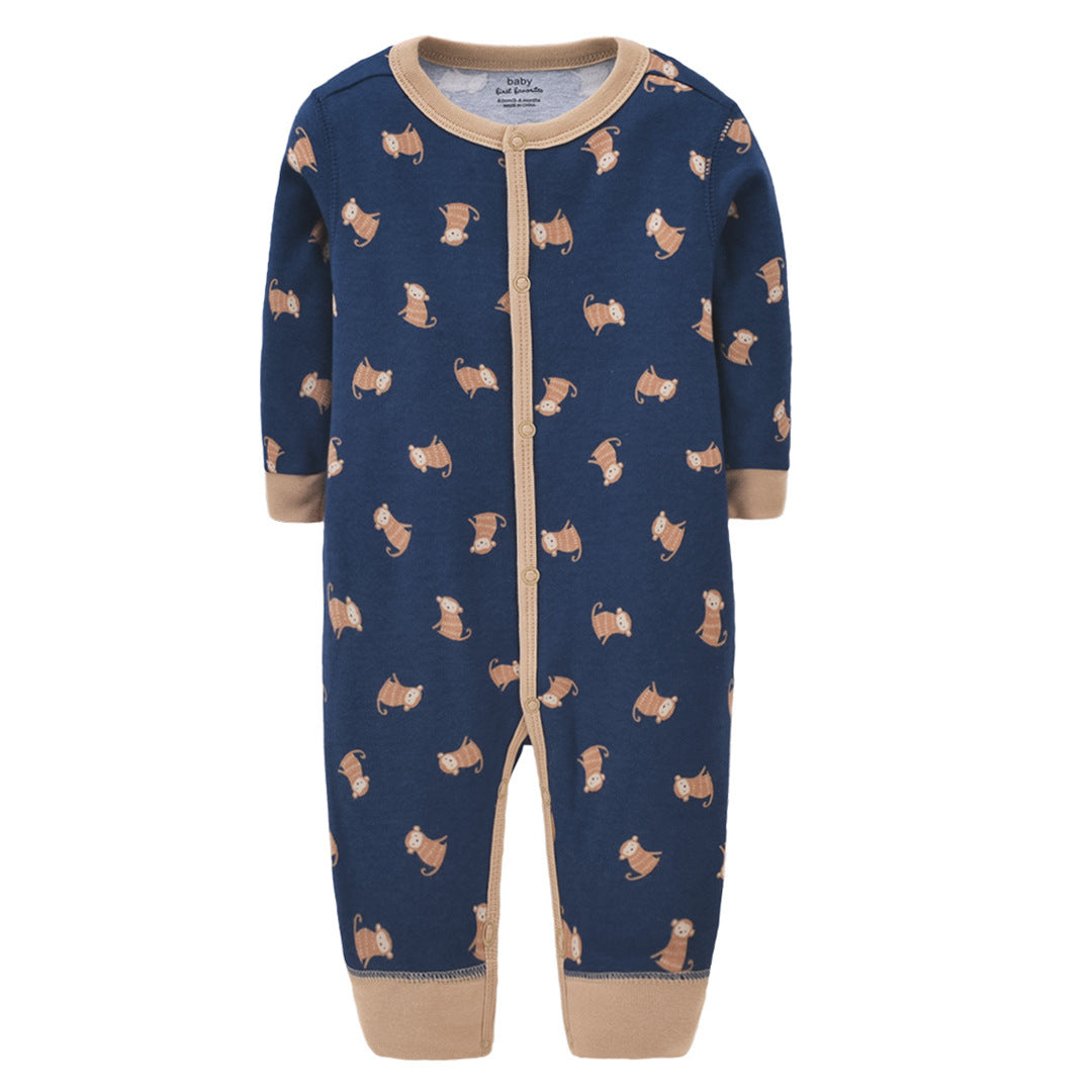 Pure cotton flat foot one-piece baby romper