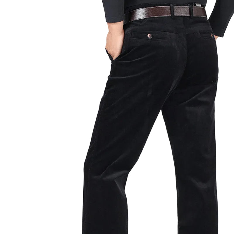 Men's corduroy pants loose and straight