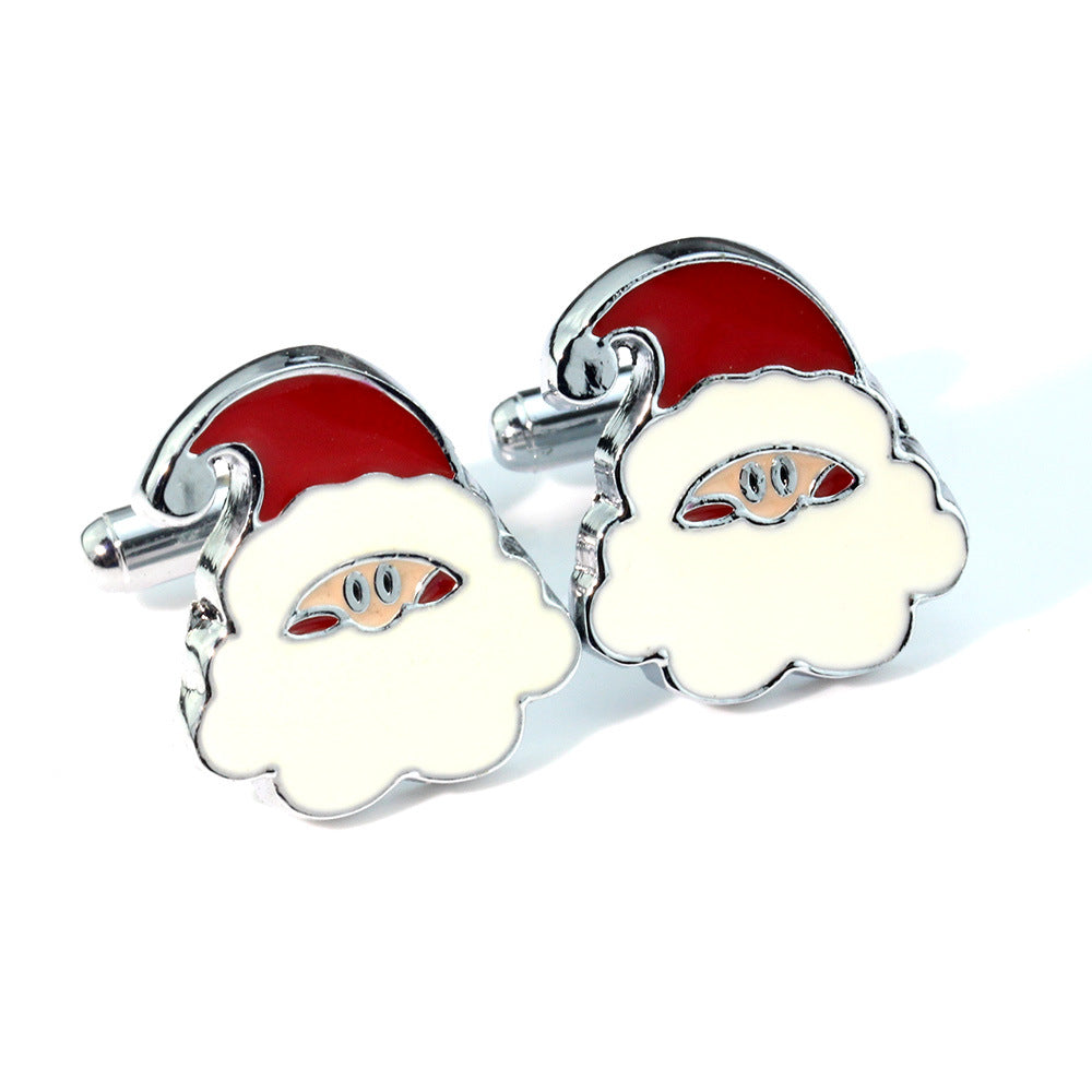 Santa Claus Enamel Cufflinks for Men – Diamond Sadaf