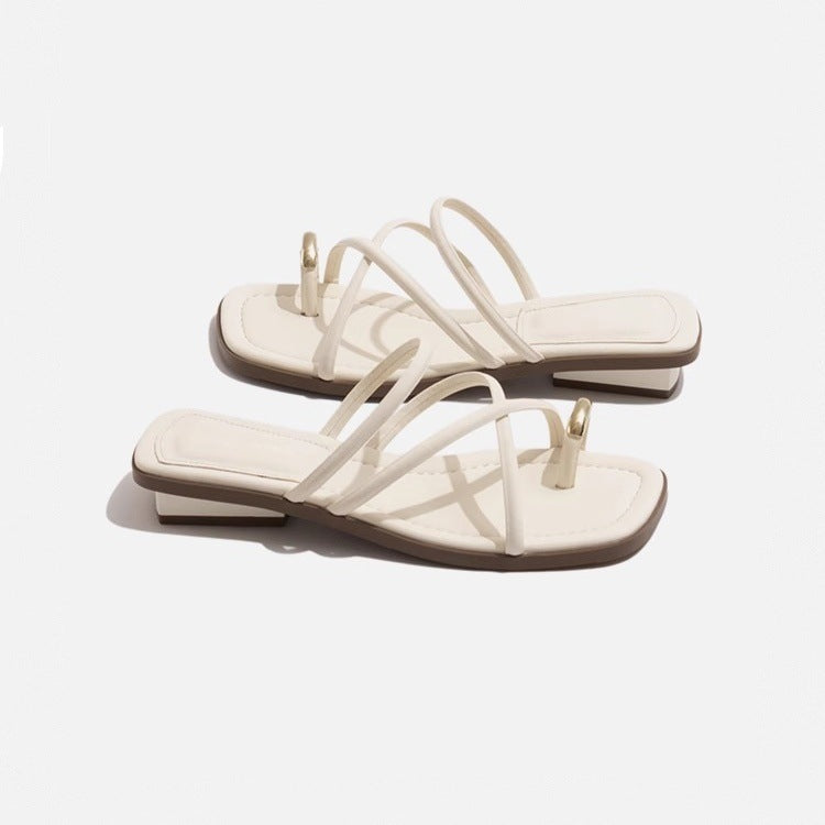 Versatile Fairy Style Toe Casual Slippers