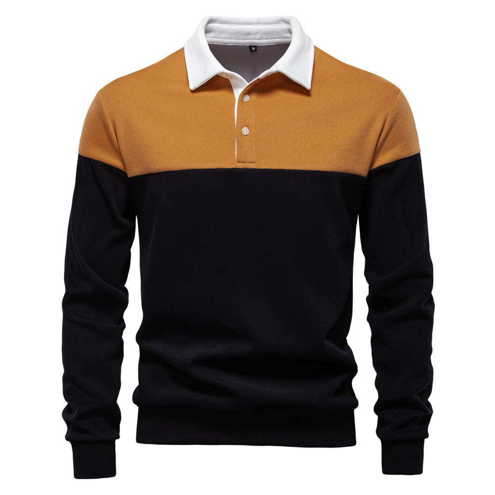 Men's Casual Long-sleeved Polo Collar Sweater