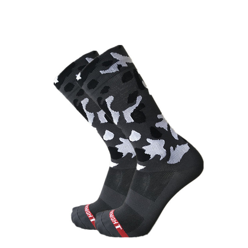 Army green camouflage cycling socks