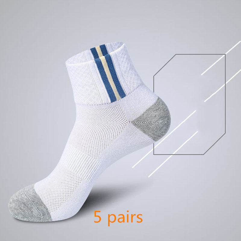 Summer Men's Non-Smelly Foot Mesh Socks Cotton