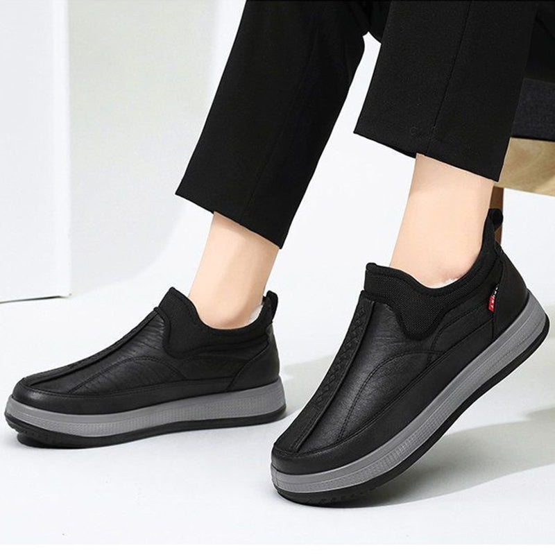 Round-toed Platform Ankle Boot Non-slip Flat Cotton