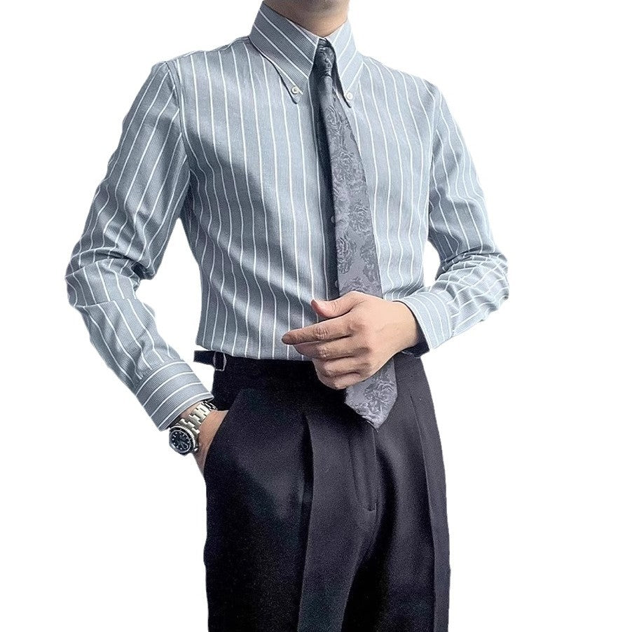 Retro Long Sleeve Striped Shirt