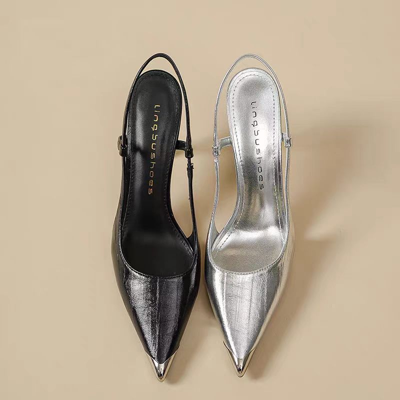 Pointed-toe Color-block Stiletto Heels For Women