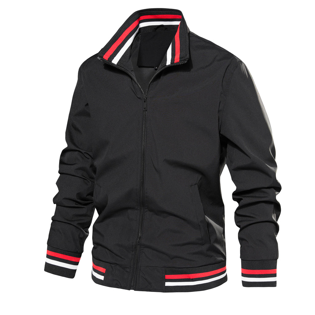 Bomber Jacket Lightweight Casual Windbreaker Spring Fall Zip Up Coat